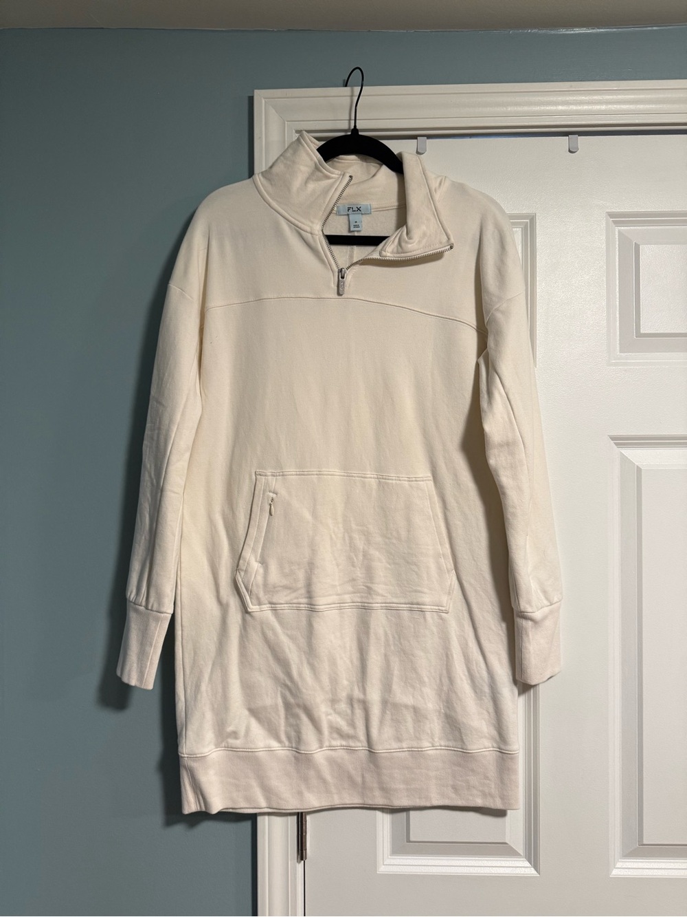 8 Items for $20: FLX Cream Quarter-Zip Tunic Sweatshirt